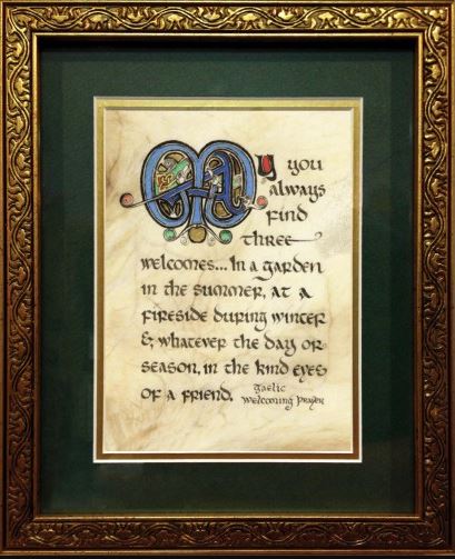 Three Welcomes Framed Print