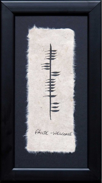 Ogham Plaque - Welcome - Fáilte